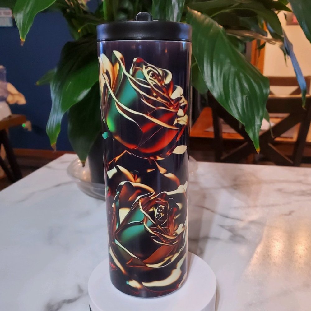 Beautiful Roses 20oz Tumbler with duo lids 🎉sale